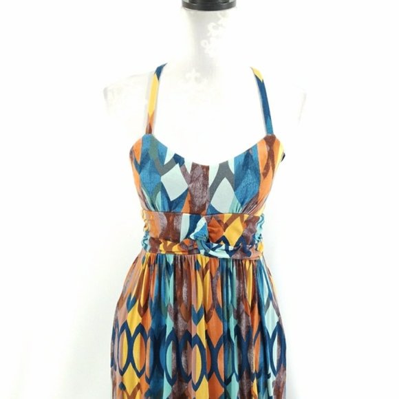 Anthropologie Maeve Noetzie Geometric Print Maxi Dress - Picture 3 of 4